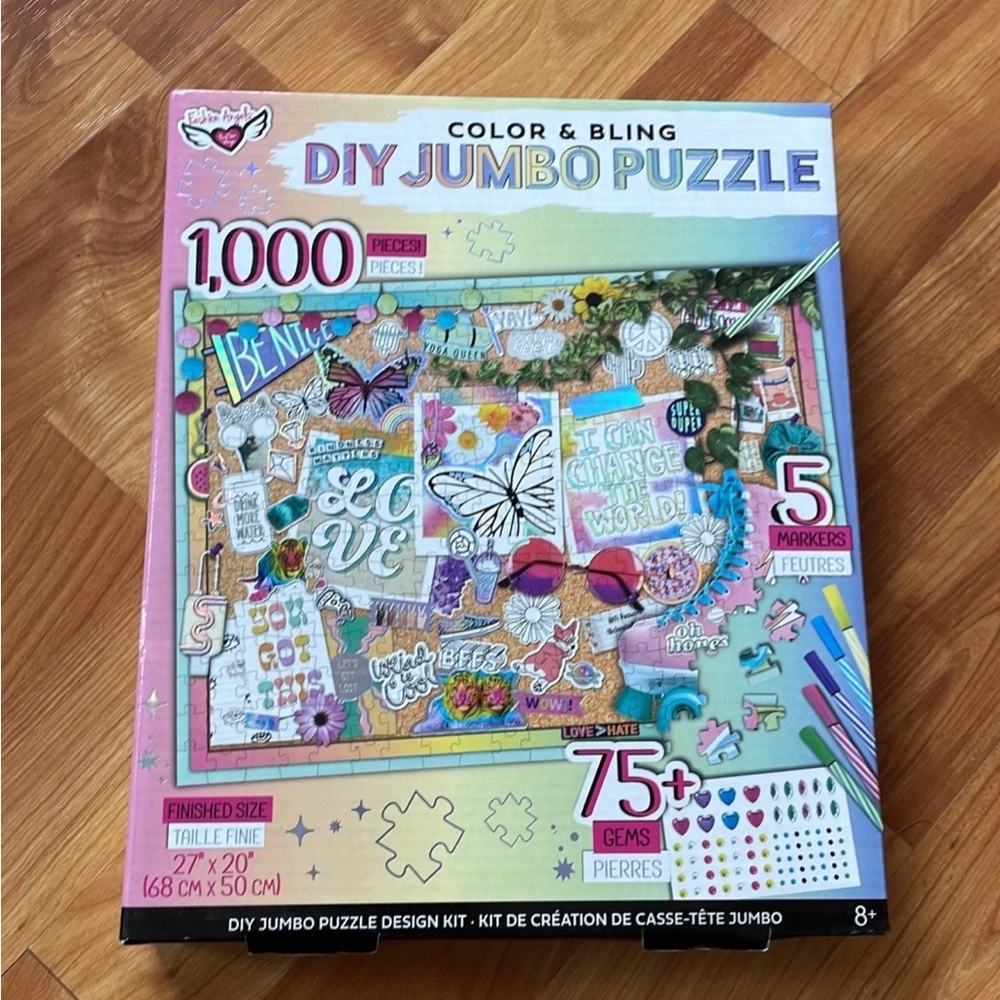Color & Blind DIY Jumbo Puzzle 
1000 pieces‎ 
27 x 20 inches